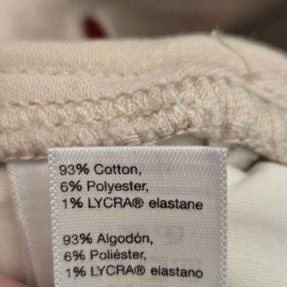 Spanx The Signature Capri Jeans Side Zip Shaping High Rise Shell Cream 31 NWT - Picture 13 of 14